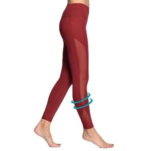 Women Yoga Compression Pants Mesh Leggings Pants